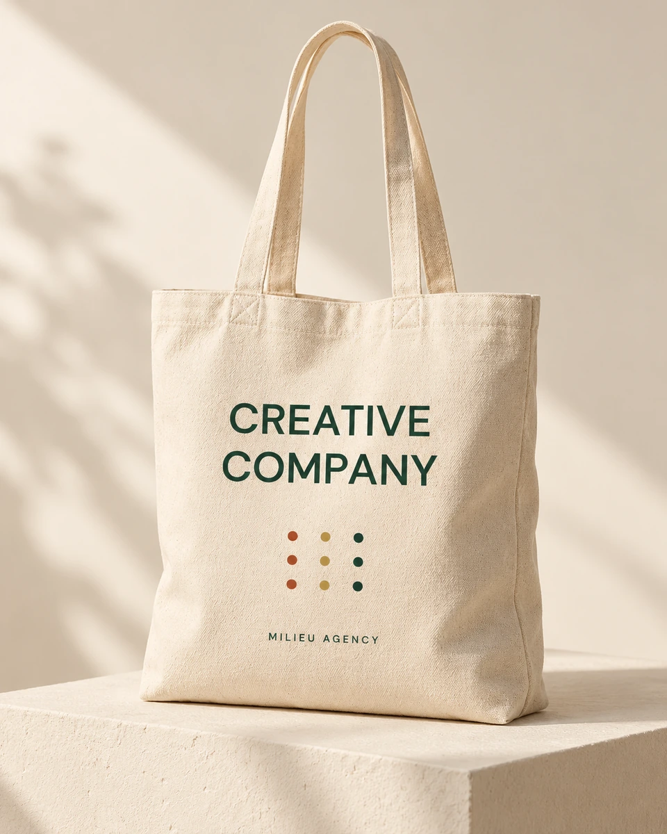 Creative Carryall Tote in Natural cream, illustrative design preview