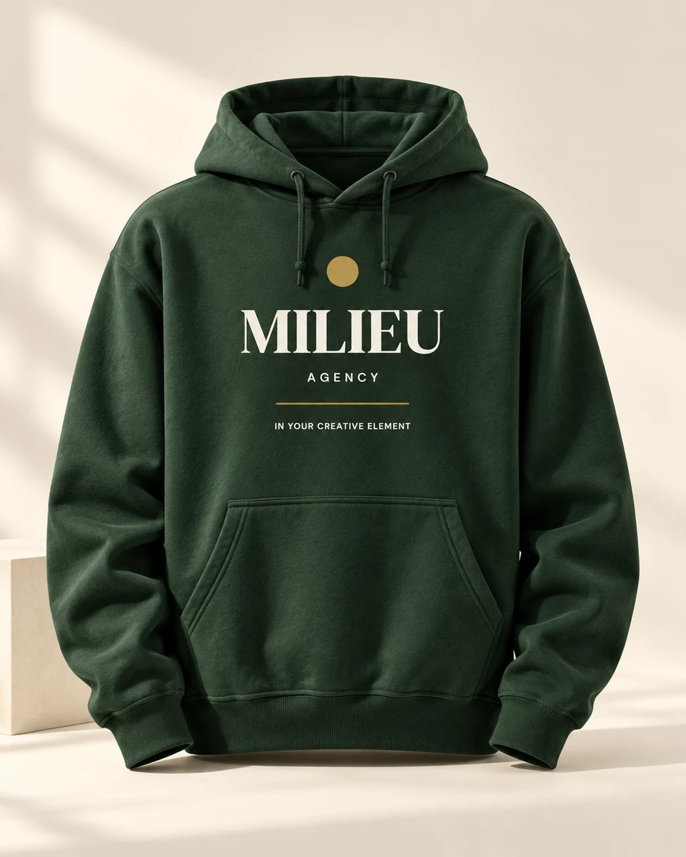 Forest Studio Hoodie in Forest, illustrative design preview