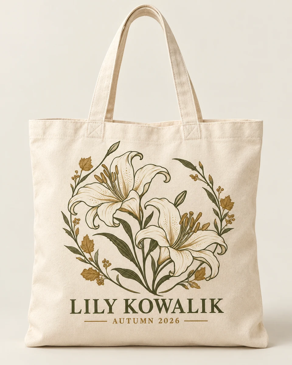 Botanical Market Tote in Natural, illustrative design preview