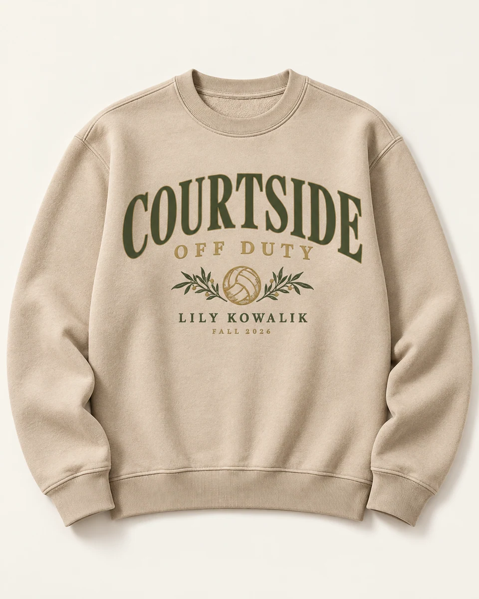 Courtside Off Duty Crew in Sand, illustrative design preview